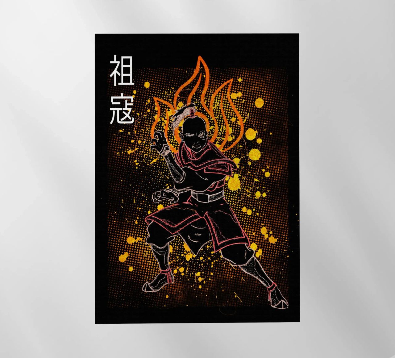 Zuko Avatar The Last Airbender pellicola backlit da Neonartstudio