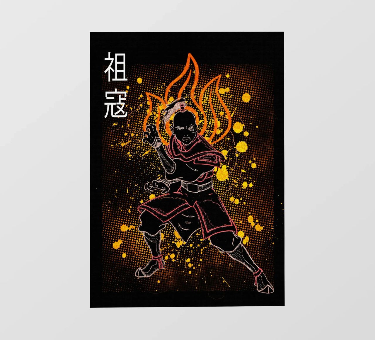 Zuko Avatar The Last Airbender pellicola backlit da Neonartstudio