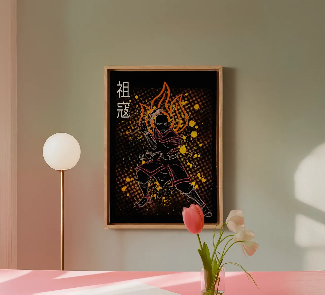 Zuko Avatar The Last Airbender tela con Cornice a cassetta da Neonartstudio