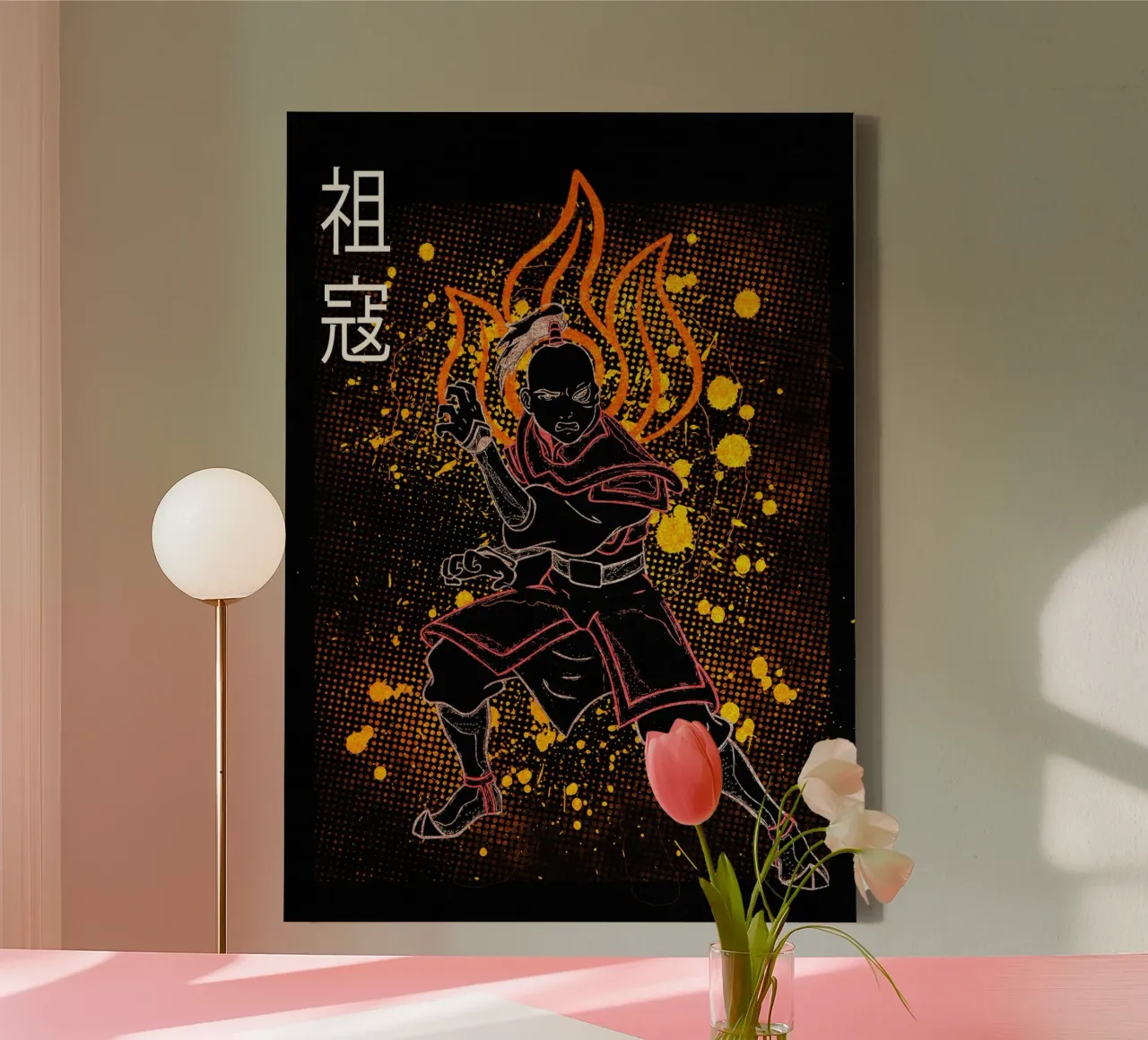 Zuko Avatar The Last Airbender tela con Cornice a cassetta da Neonartstudio
