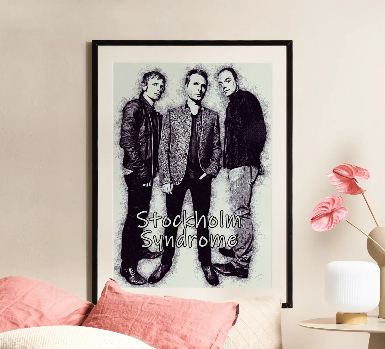 Rock alternativo britannico poster con telaio in alluminio da neonartroom