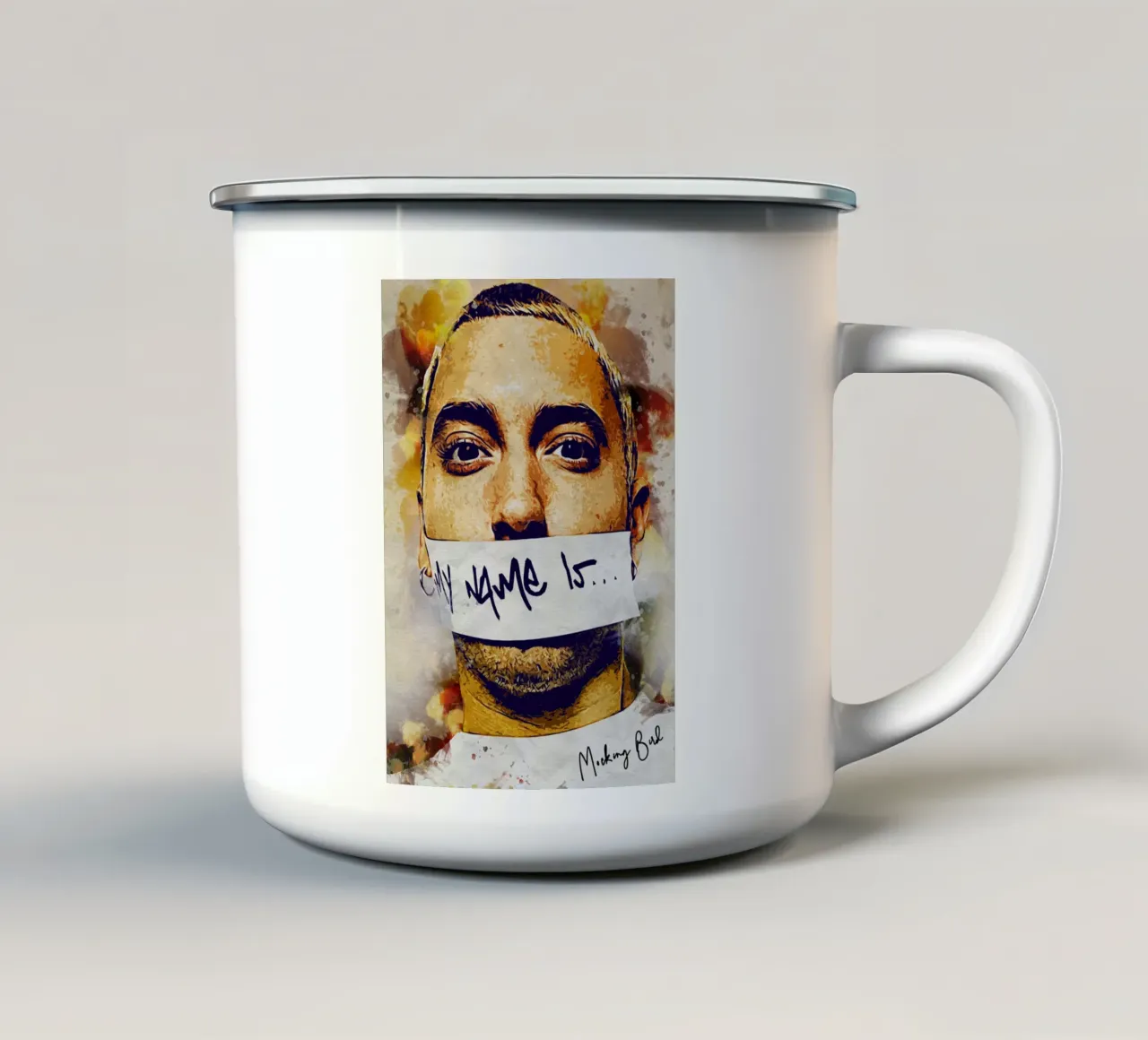 Il mio nome è tazza in smalto da neonartroom