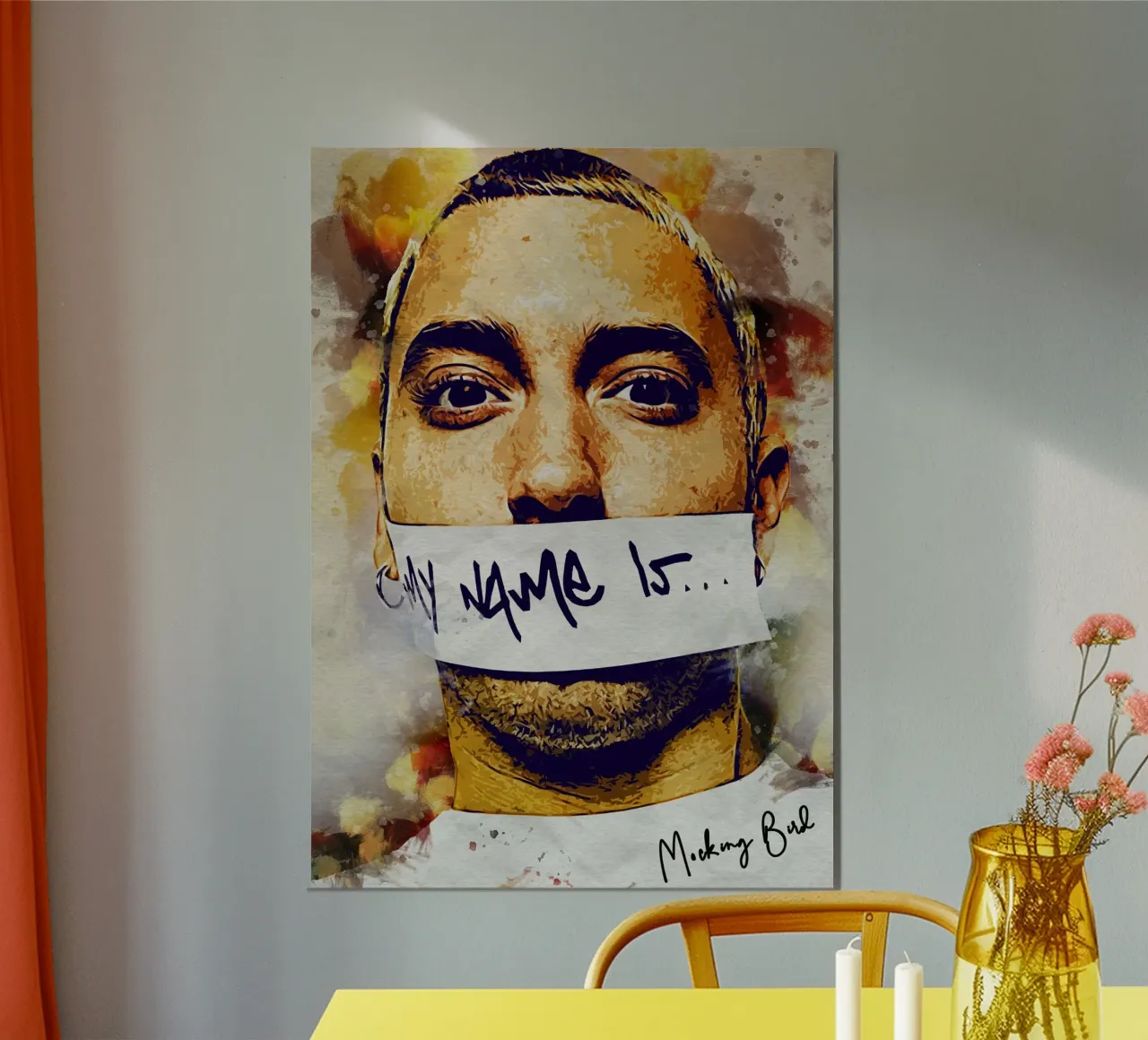 My Name Is poster with plastic frame by neonartroom