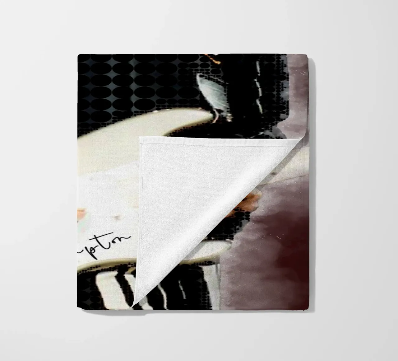 Legend of Clapton beach towel by neonartroom
