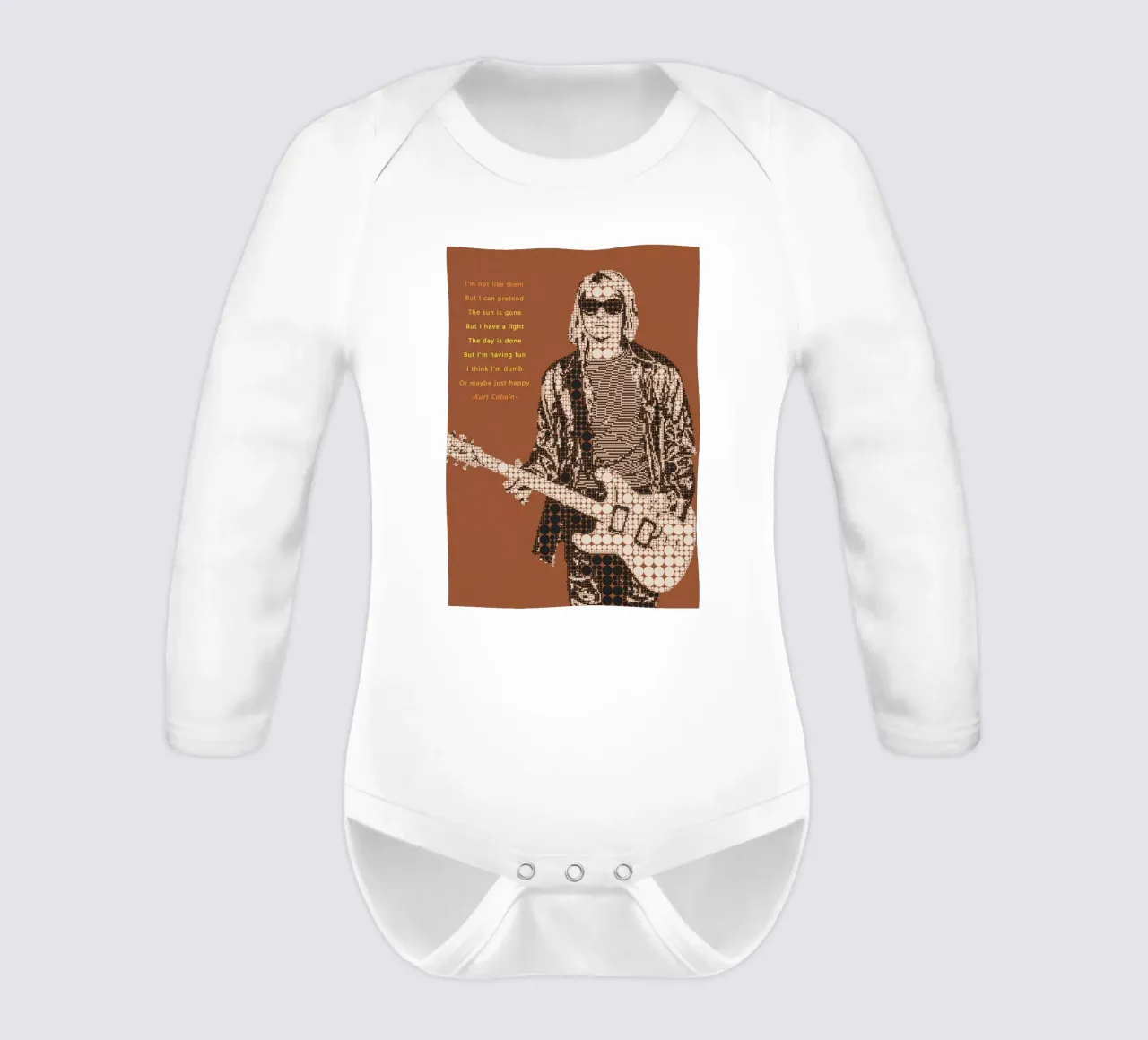 Kurt on Perform long-sleeve baby romper by neonartroom