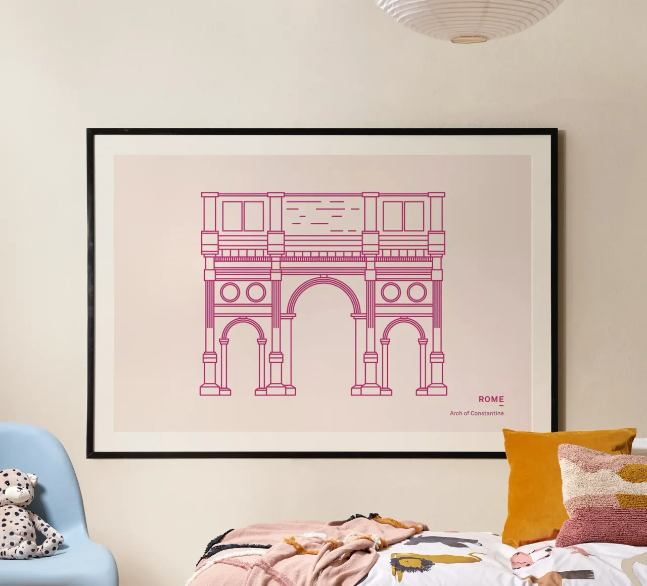 Rome poster con telaio in alluminio da Sara Signorini