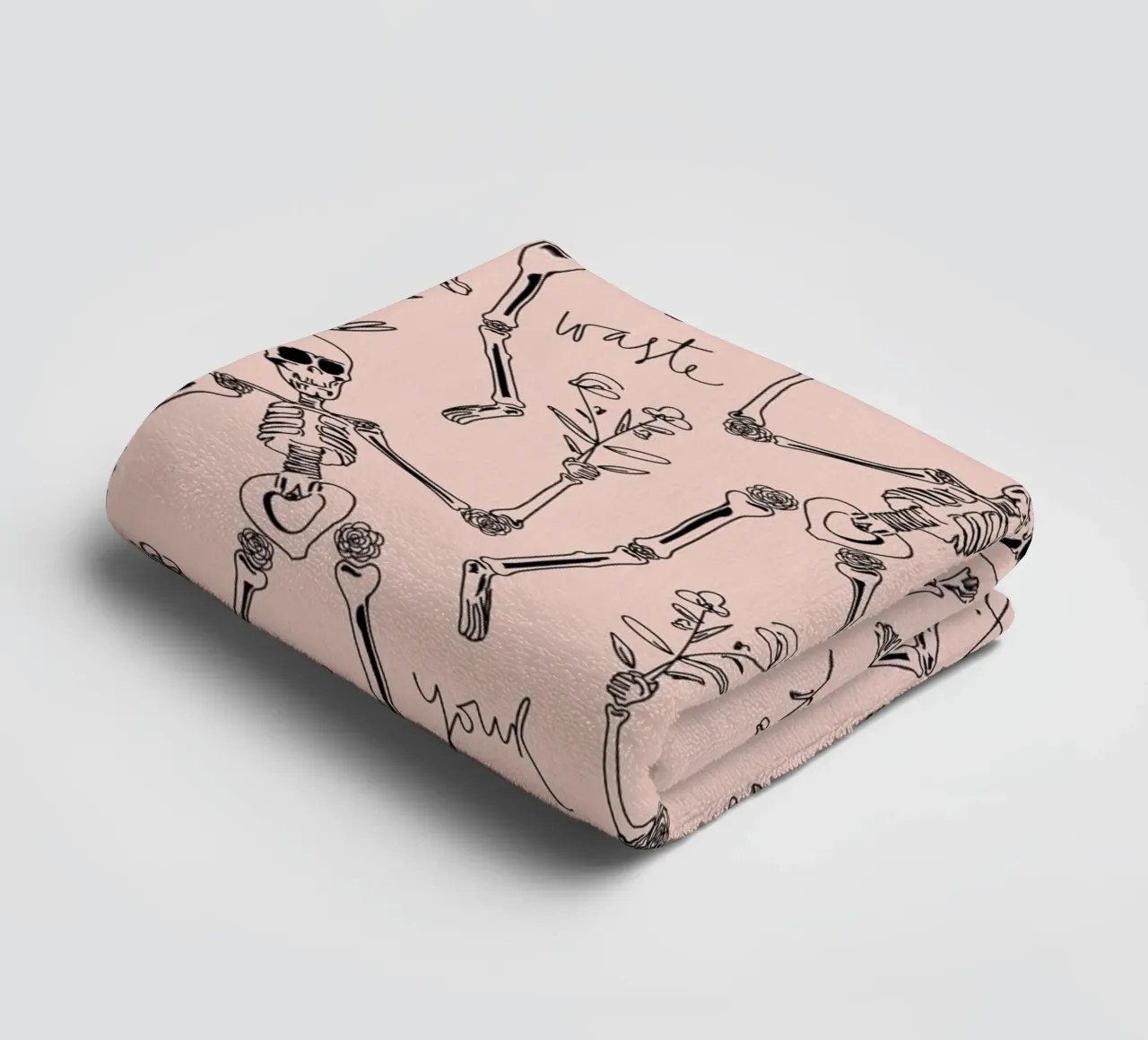 Don't Waste your Time asciugamano da bagno da anisillustration