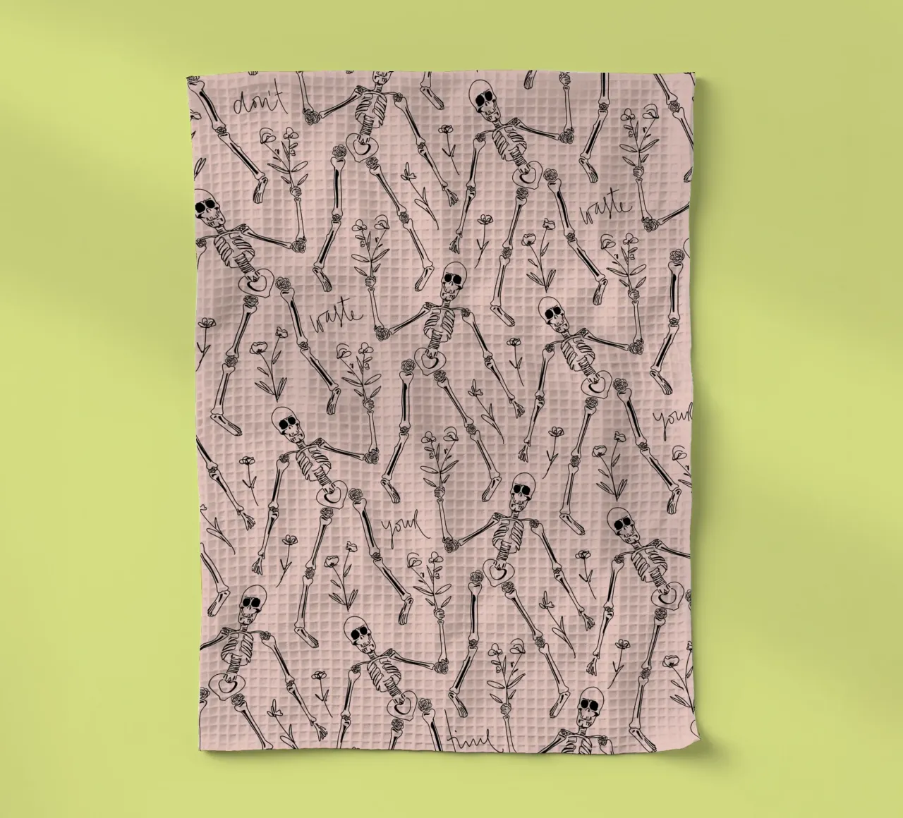 Don't Waste your Time canovaccio da cucina da anisillustration