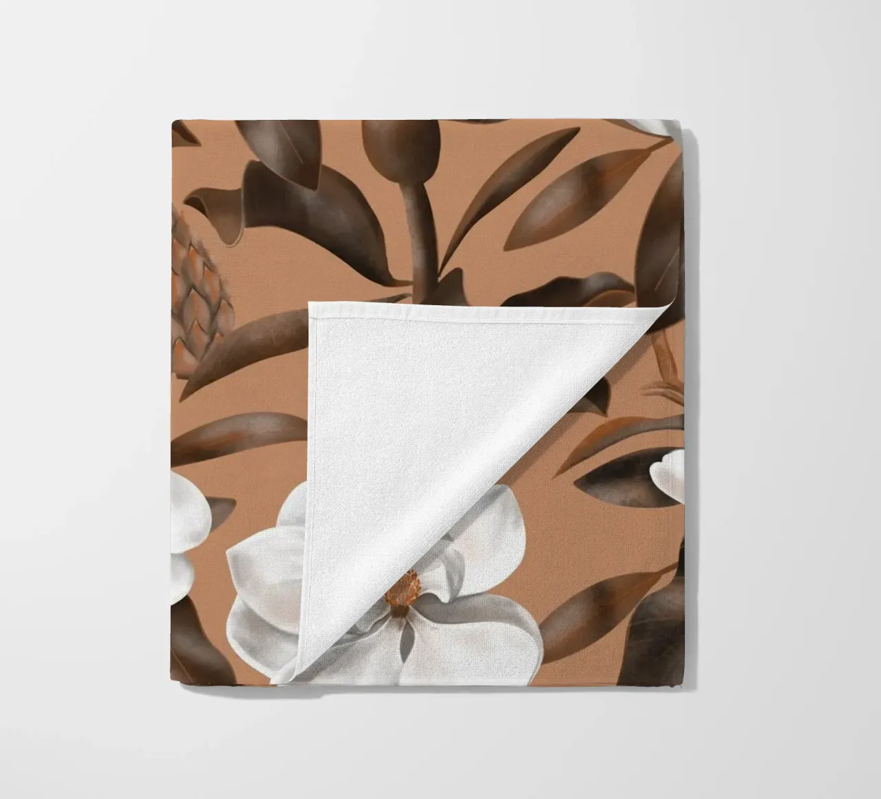 Magnolias Orange Pattern telo mare da anisillustration
