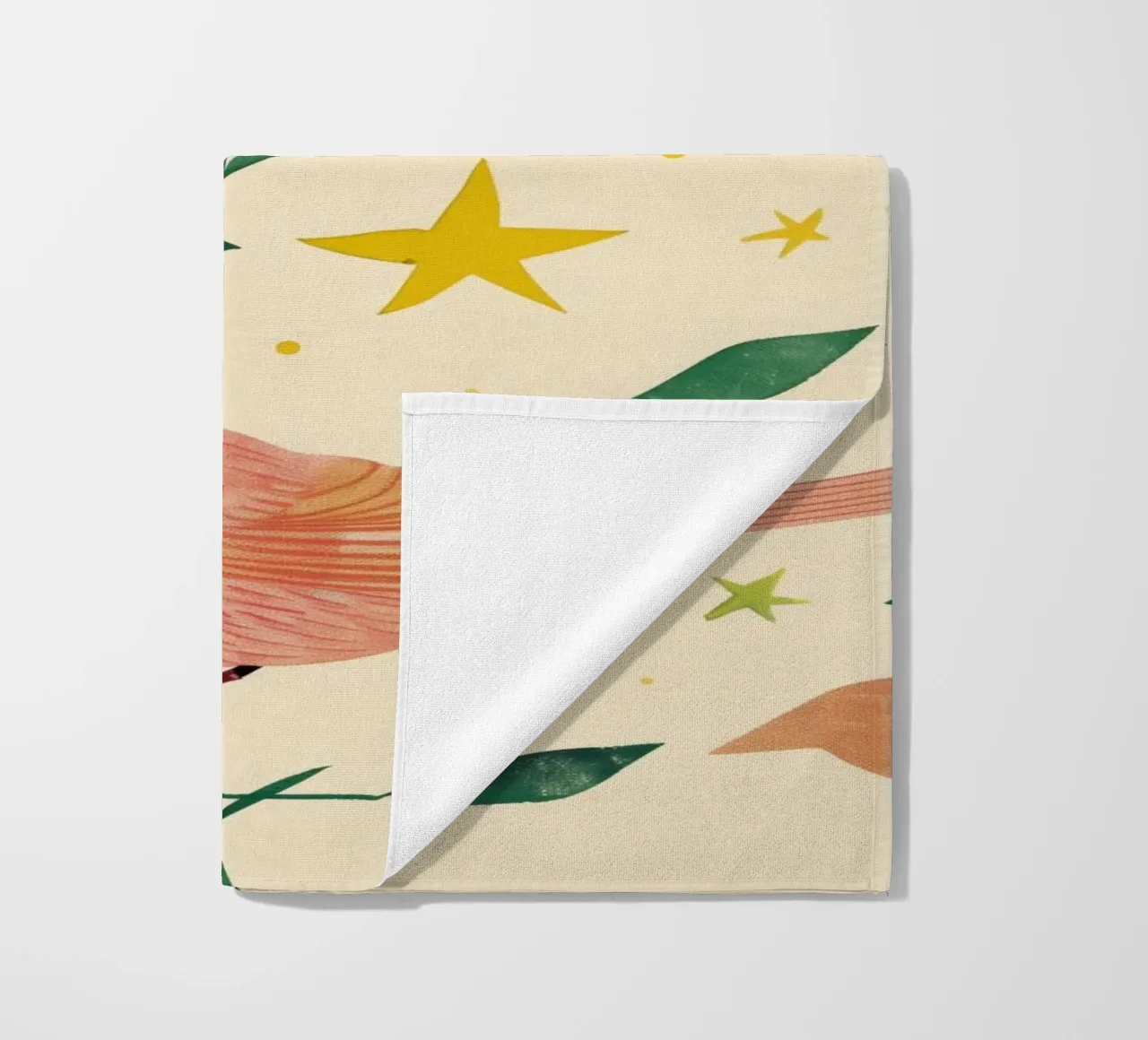 Boho Botanical Birds Cute Animal Moon and Stars Camera dei bambini telo mare da Gentle Echoes Art