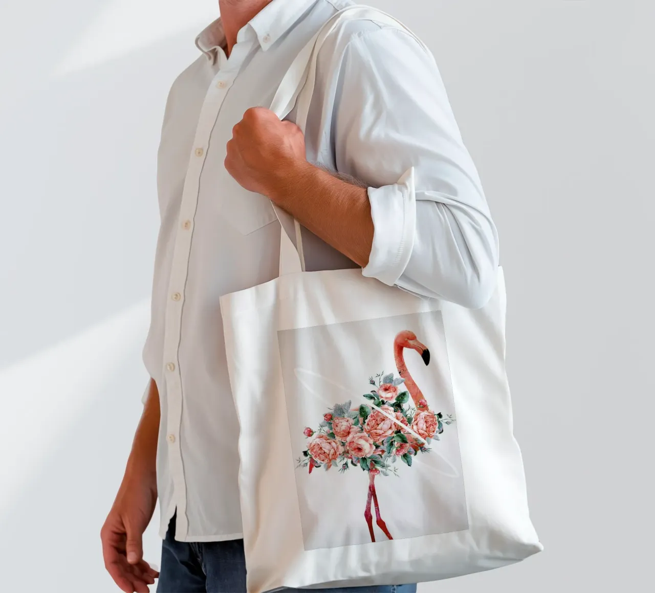 Flamingo borsa in juta da Dániel Taylor