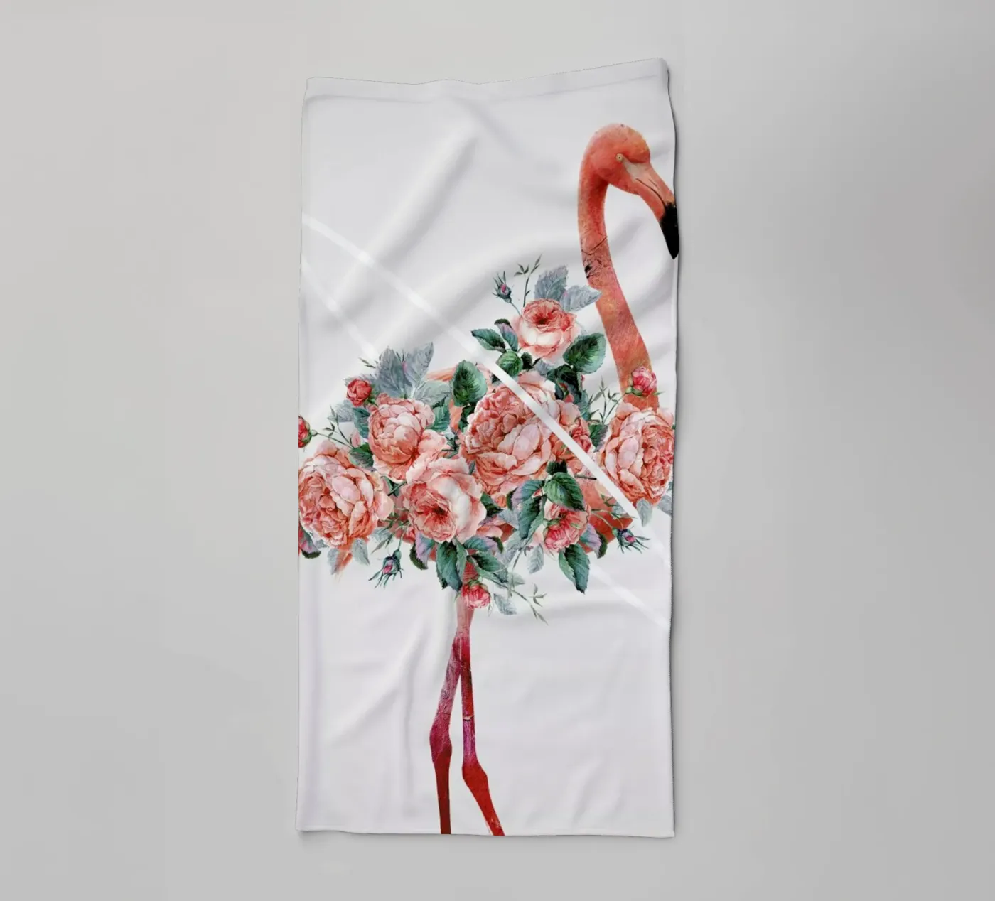 Flamingo towel by Dániel Taylor