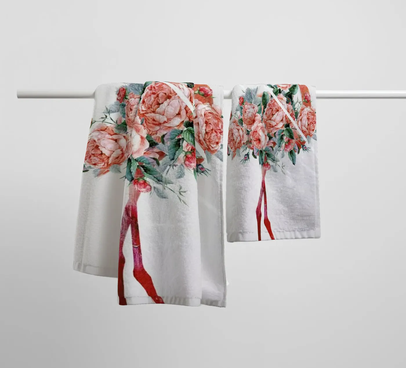 Flamingo towel by Dániel Taylor