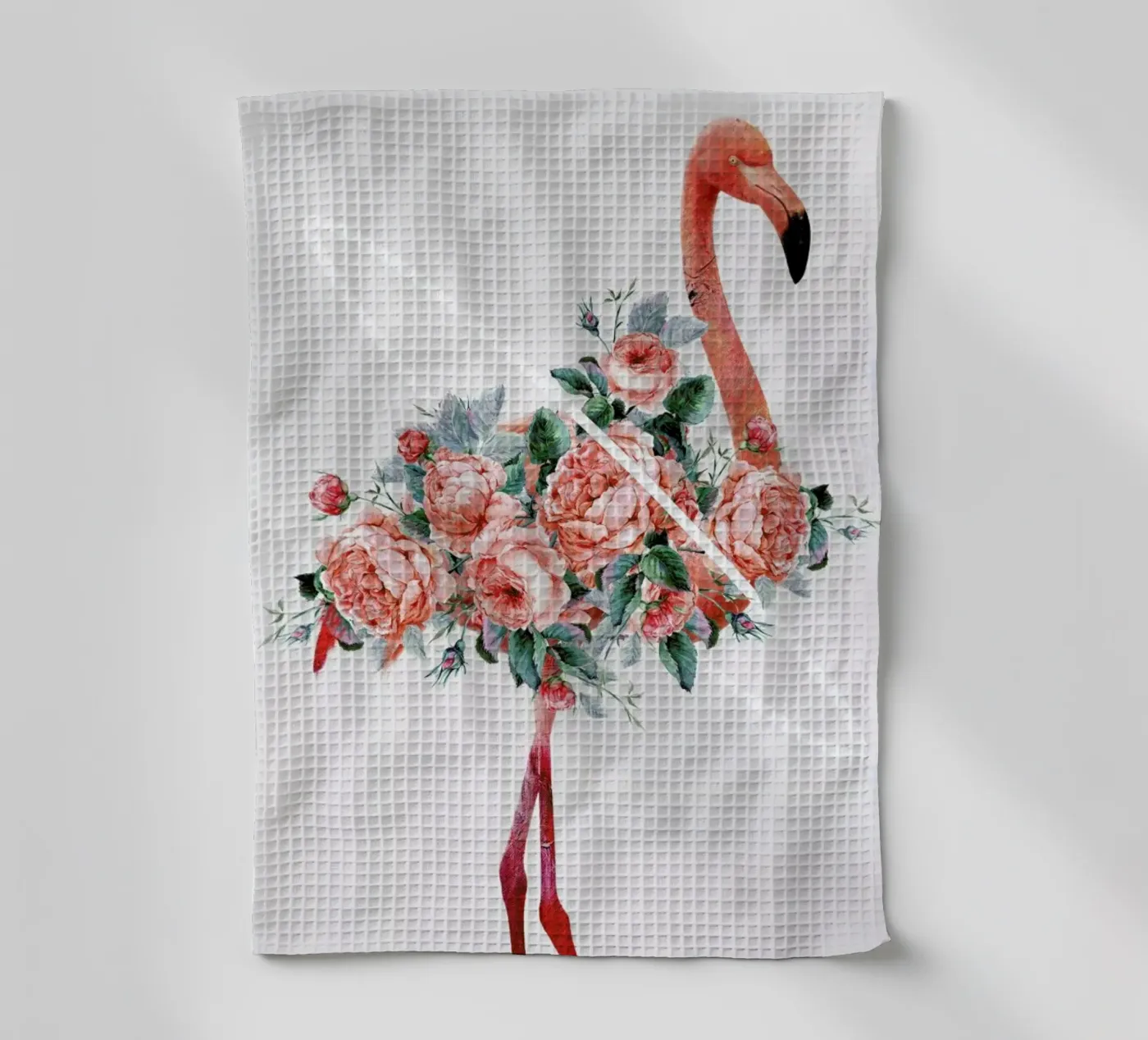 Flamingo tea towel by Dániel Taylor