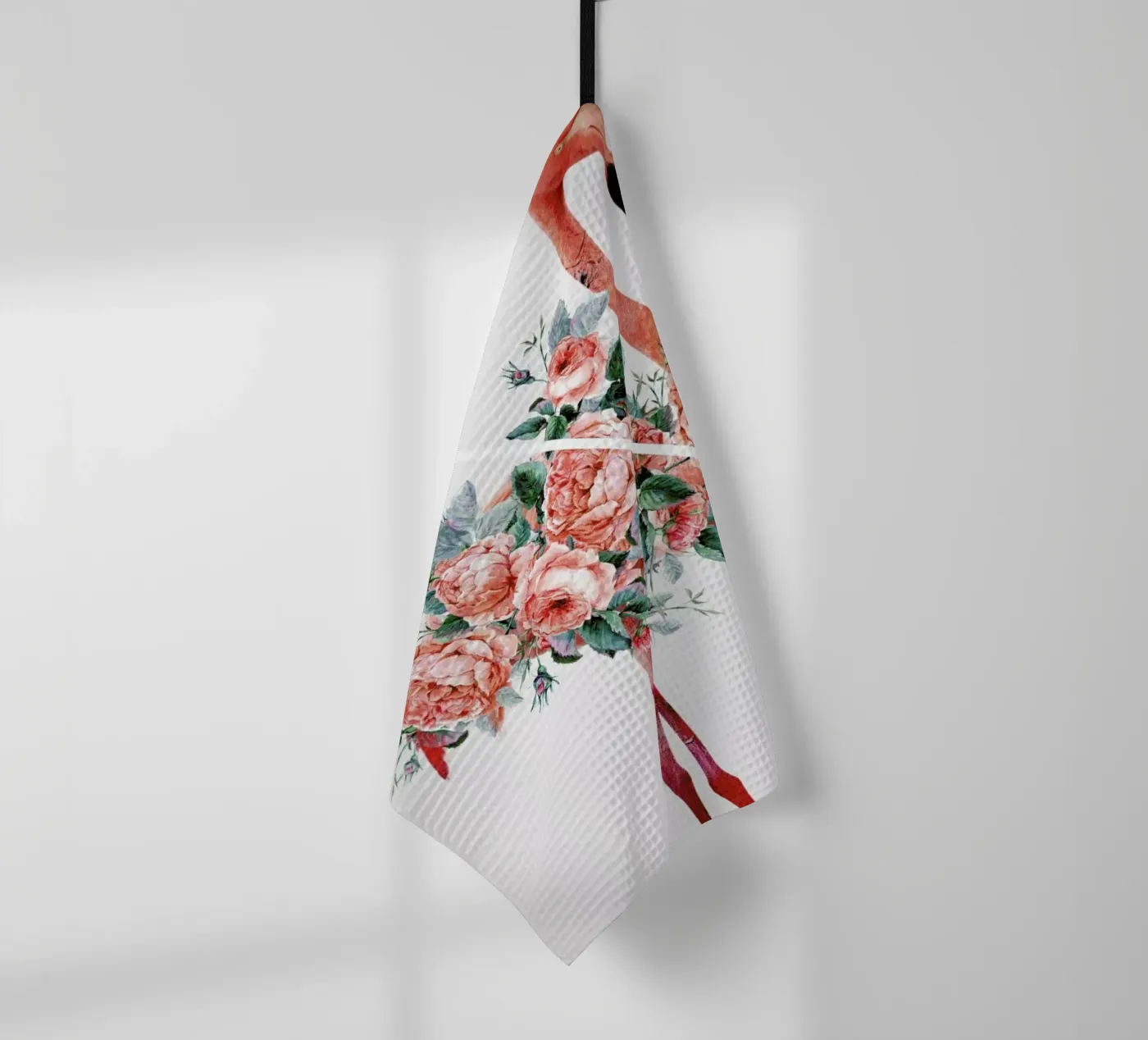 Flamingo tea towel by Dániel Taylor