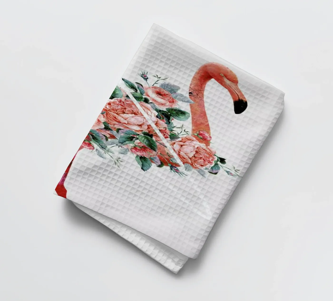 Flamingo tea towel by Dániel Taylor