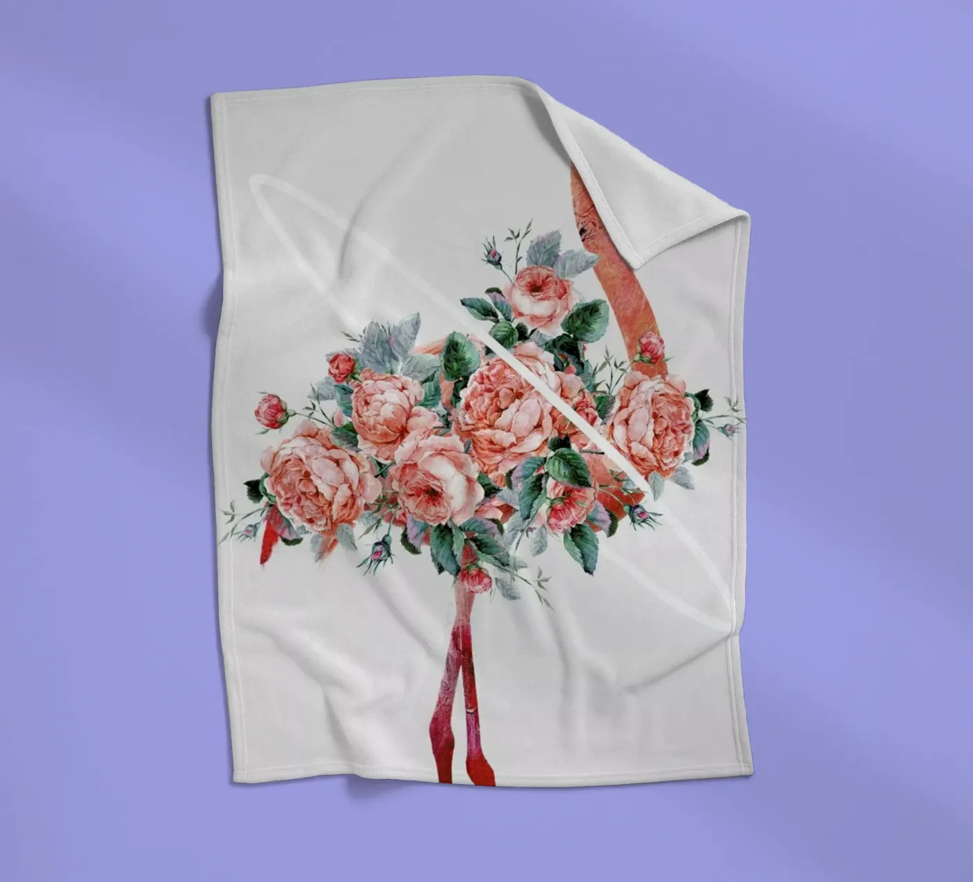 Flamingo fleece blanket by Dániel Taylor