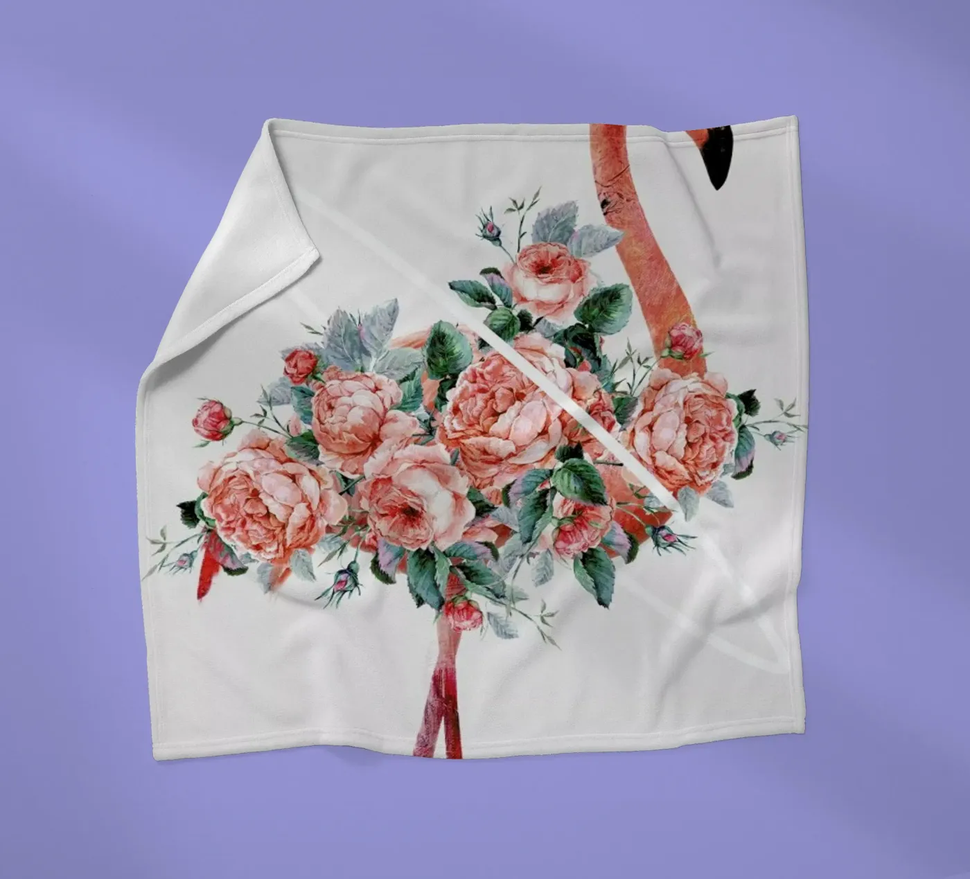 Flamingo fleece blanket by Dániel Taylor