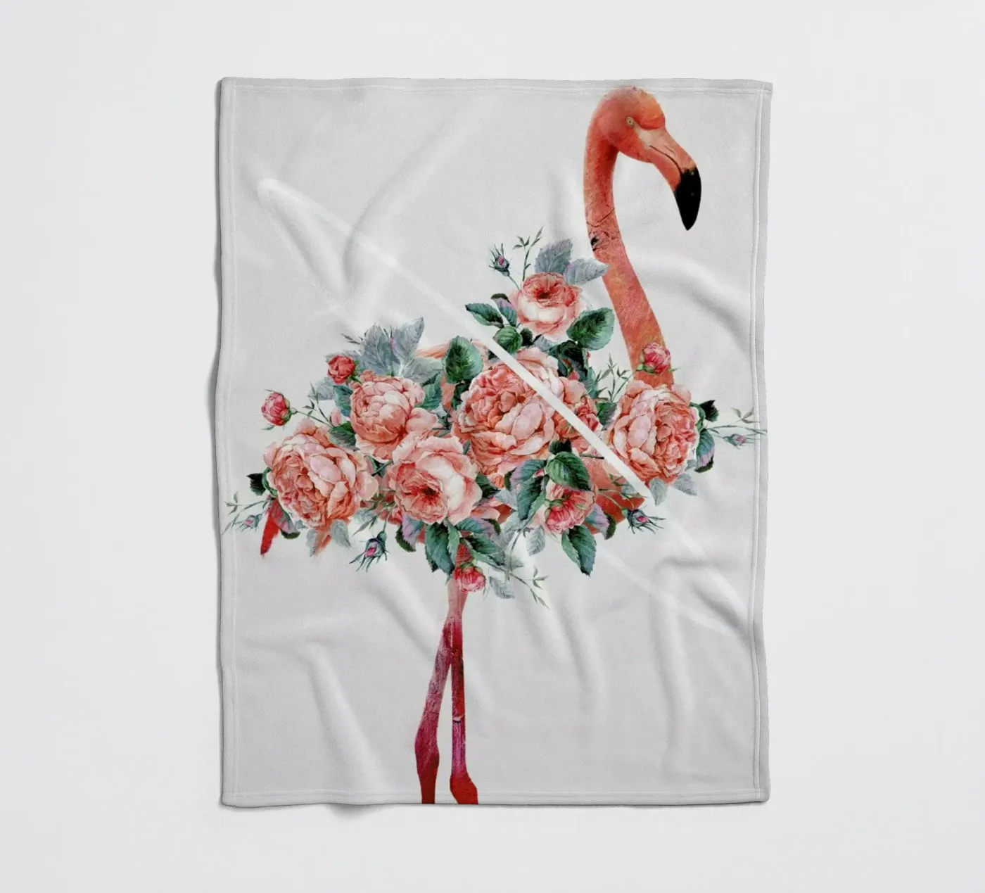 Flamingo fleece blanket by Dániel Taylor