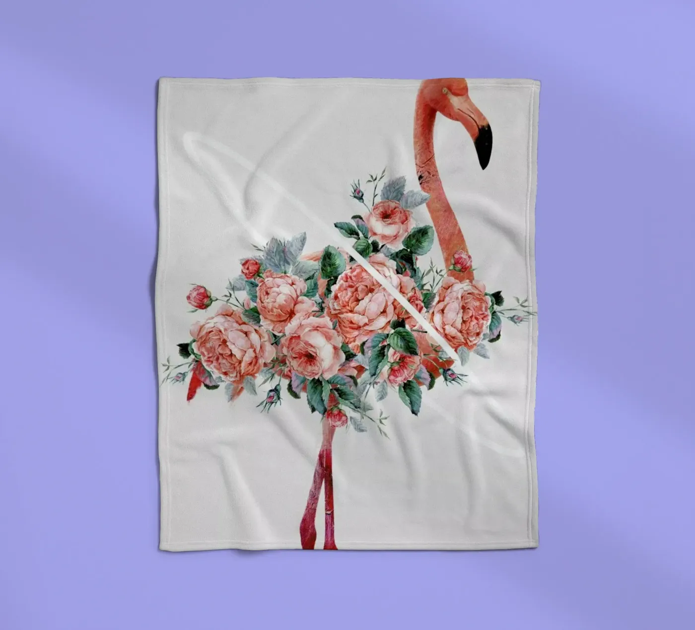 Flamingo fleece blanket by Dániel Taylor