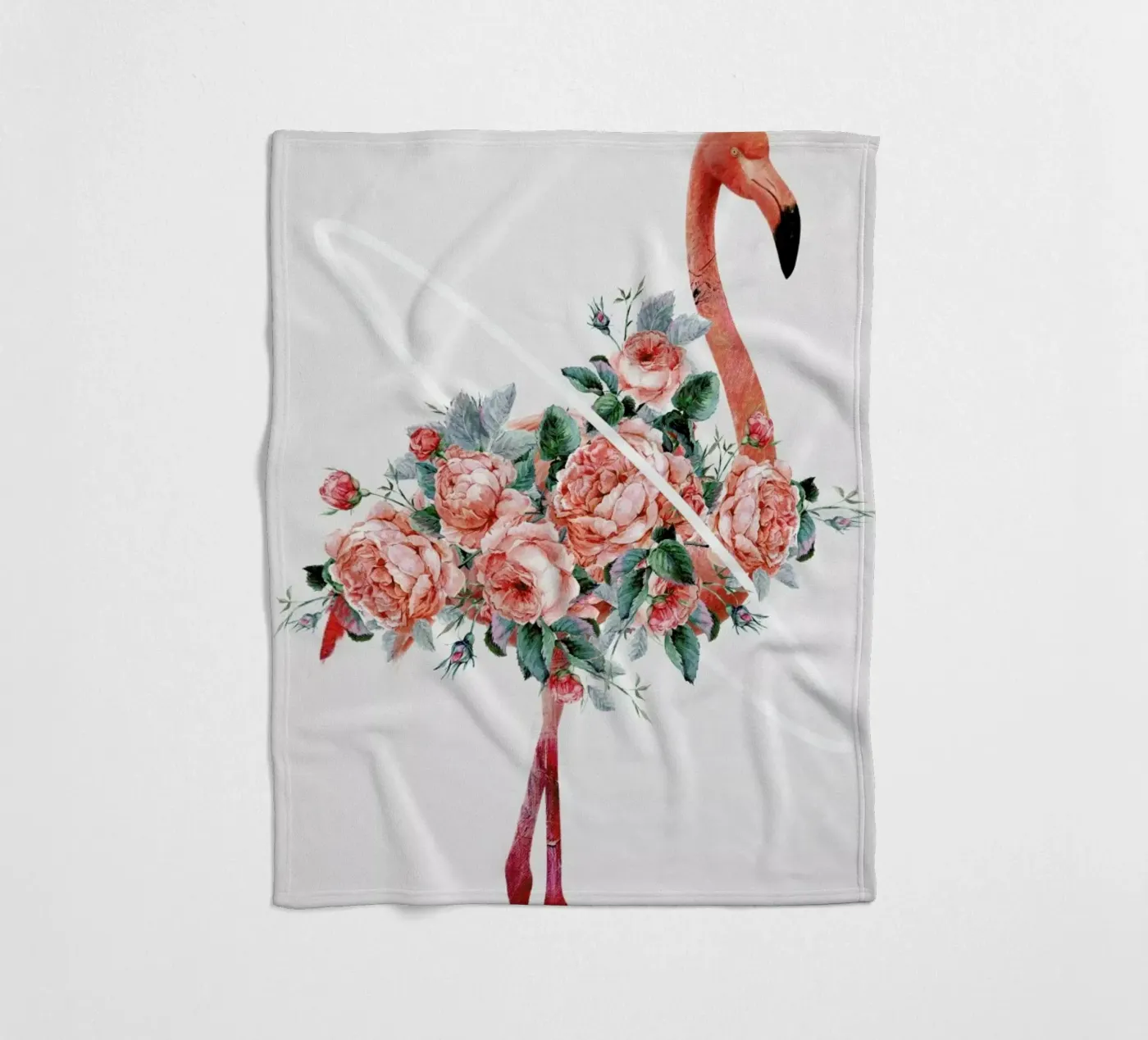 Flamingo fleece blanket by Dániel Taylor