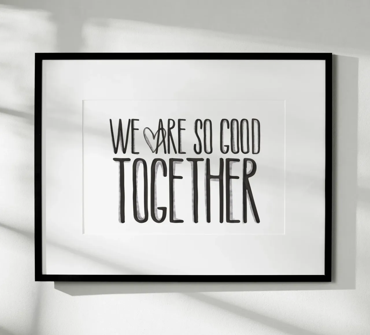 We Are So Good Together poster con telaio in alluminio da KRUTH DESIGN