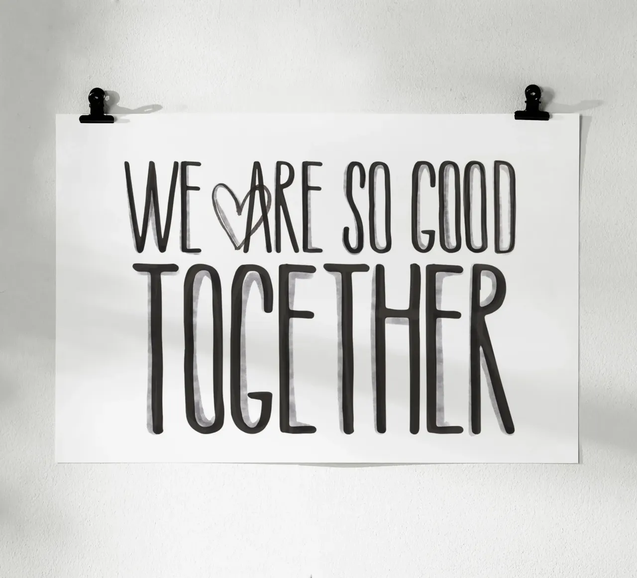 We Are So Good Together poster con telaio in alluminio da KRUTH DESIGN