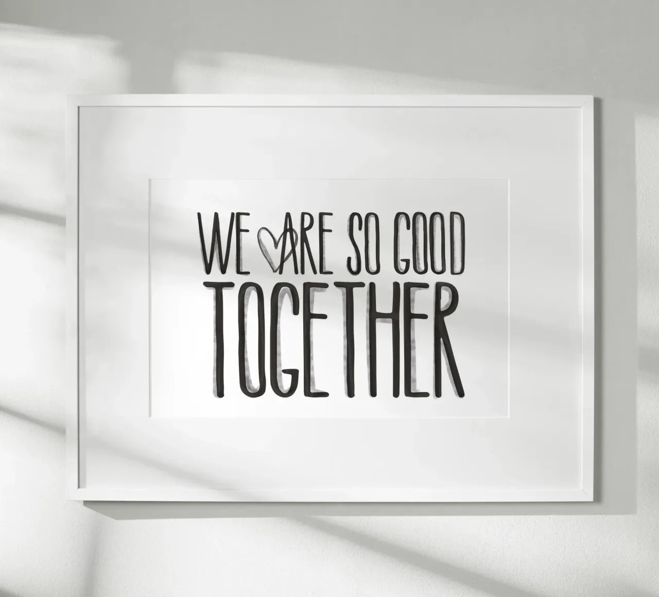 We Are So Good Together poster con telaio in alluminio da KRUTH DESIGN