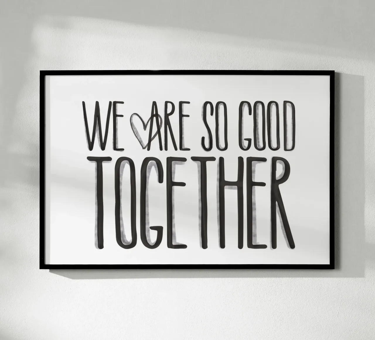 We Are So Good Together poster con telaio in alluminio da KRUTH DESIGN