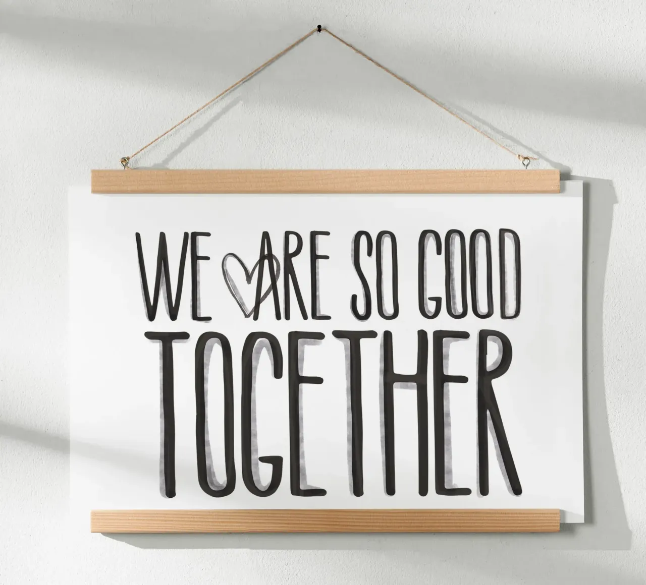 We Are So Good Together poster con telaio in alluminio da KRUTH DESIGN