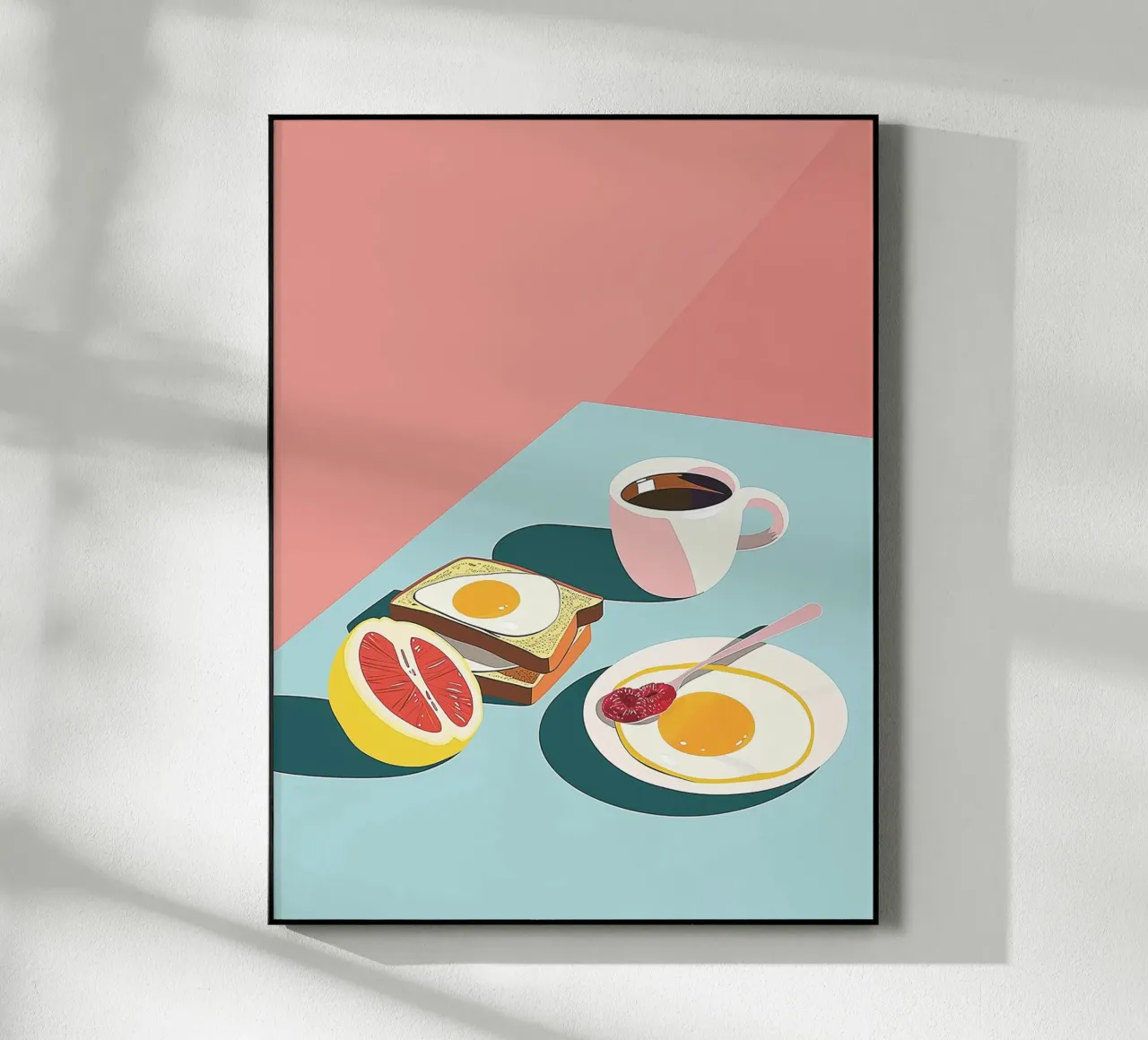 Breakfast Still Life: A Pop Art Morning plexiglass da Hey Vincent
