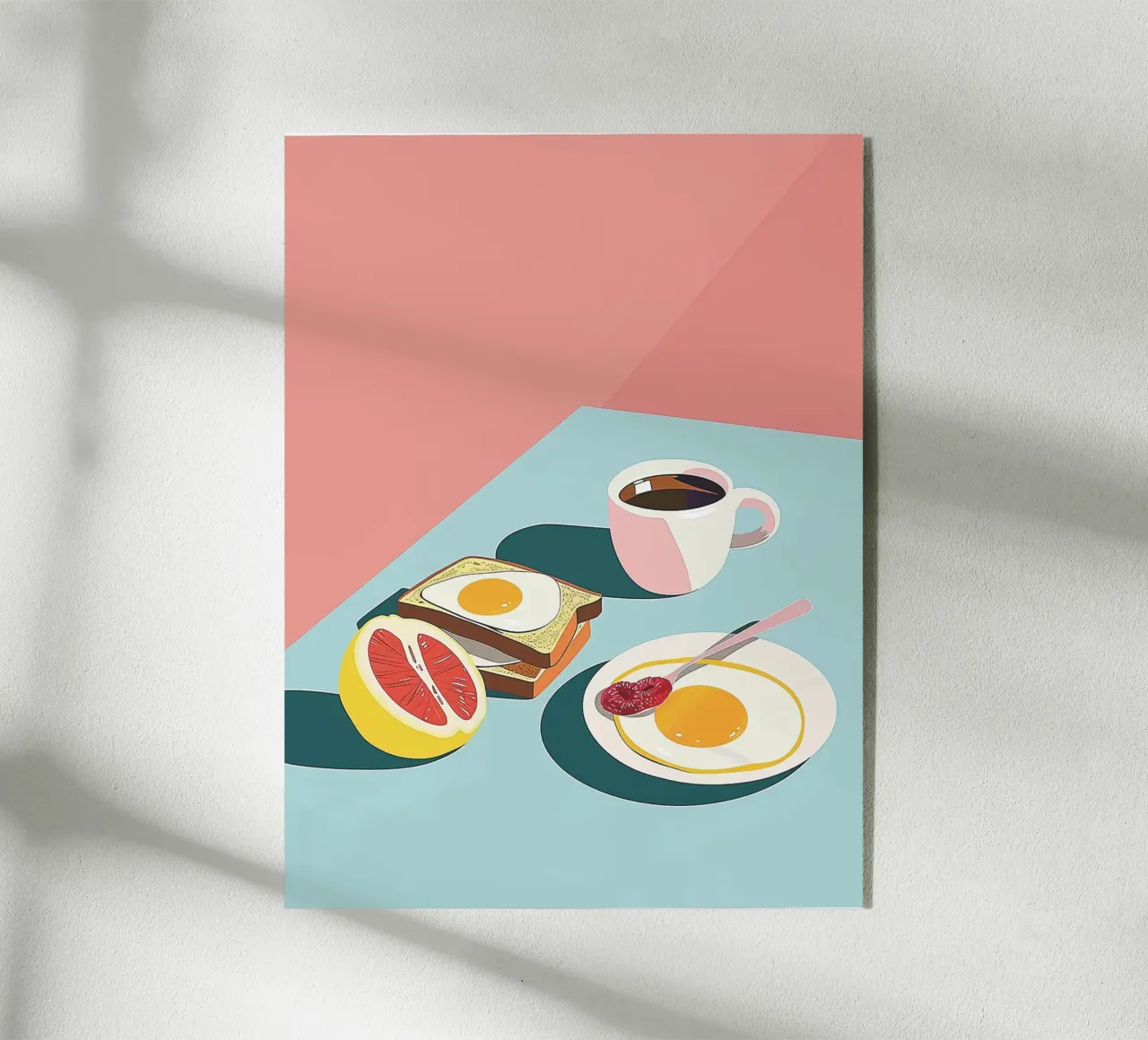 Breakfast Still Life: A Pop Art Morning plexiglass da Hey Vincent
