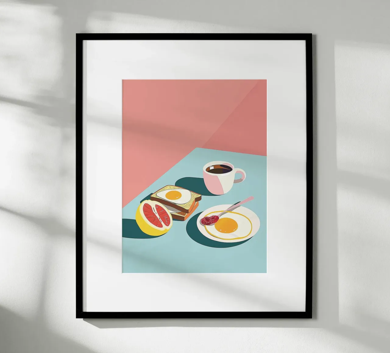 Morning Poster mit Aluminium Rahmen von Hey Vincent