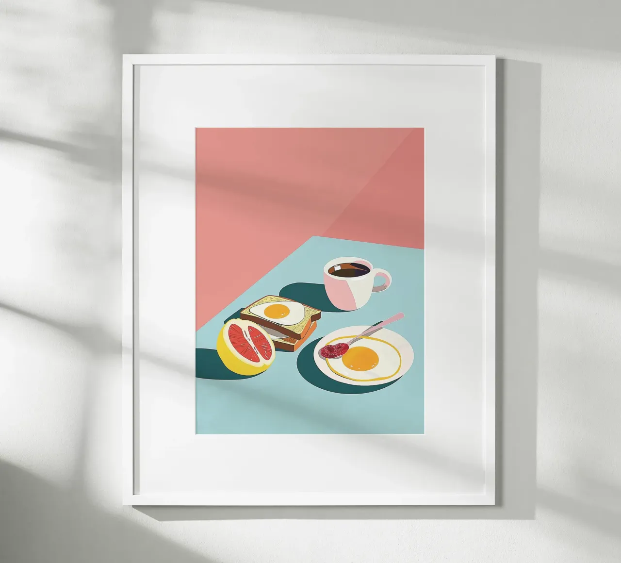 Morning Poster mit Aluminium Rahmen von Hey Vincent