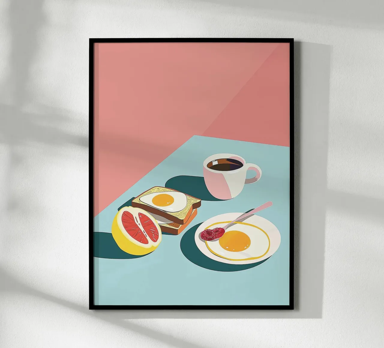 Morning Poster mit Aluminium Rahmen von Hey Vincent