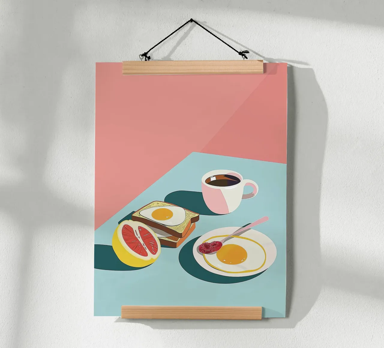 Morning Poster mit Aluminium Rahmen von Hey Vincent