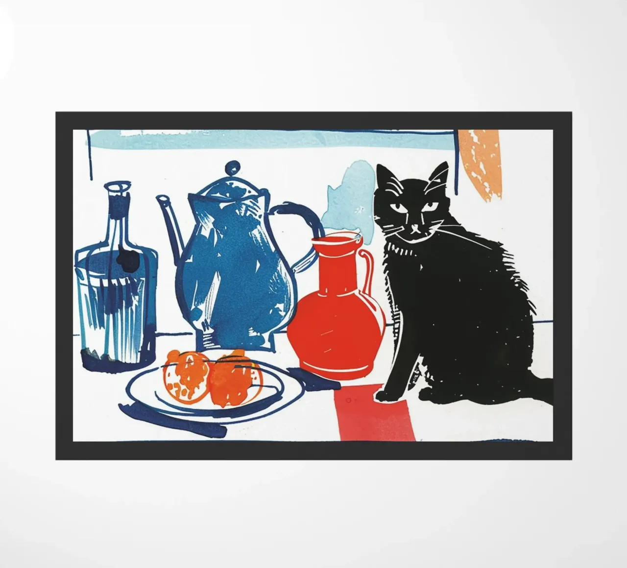 Whimsical Still Life with a Black Cat zerbino da Hey Vincent