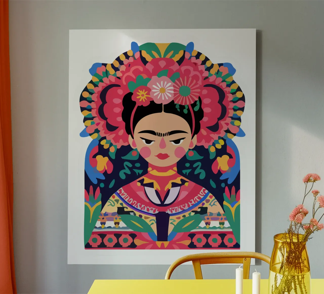 Frida Kahlo tela con Cornice a cassetta da Hey Vincent