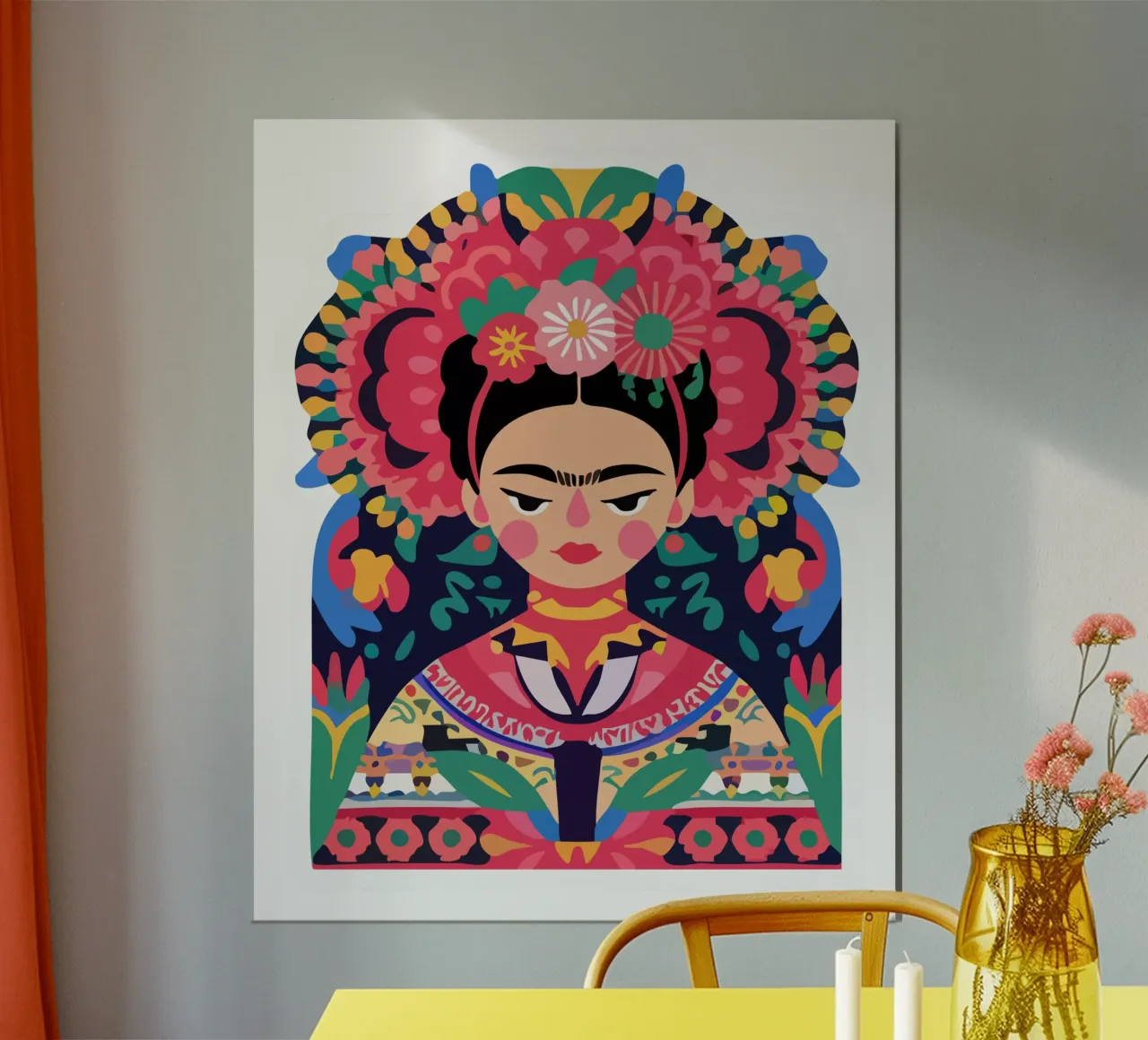 Frida Kahlo poster con telaio in plastica da Hey Vincent