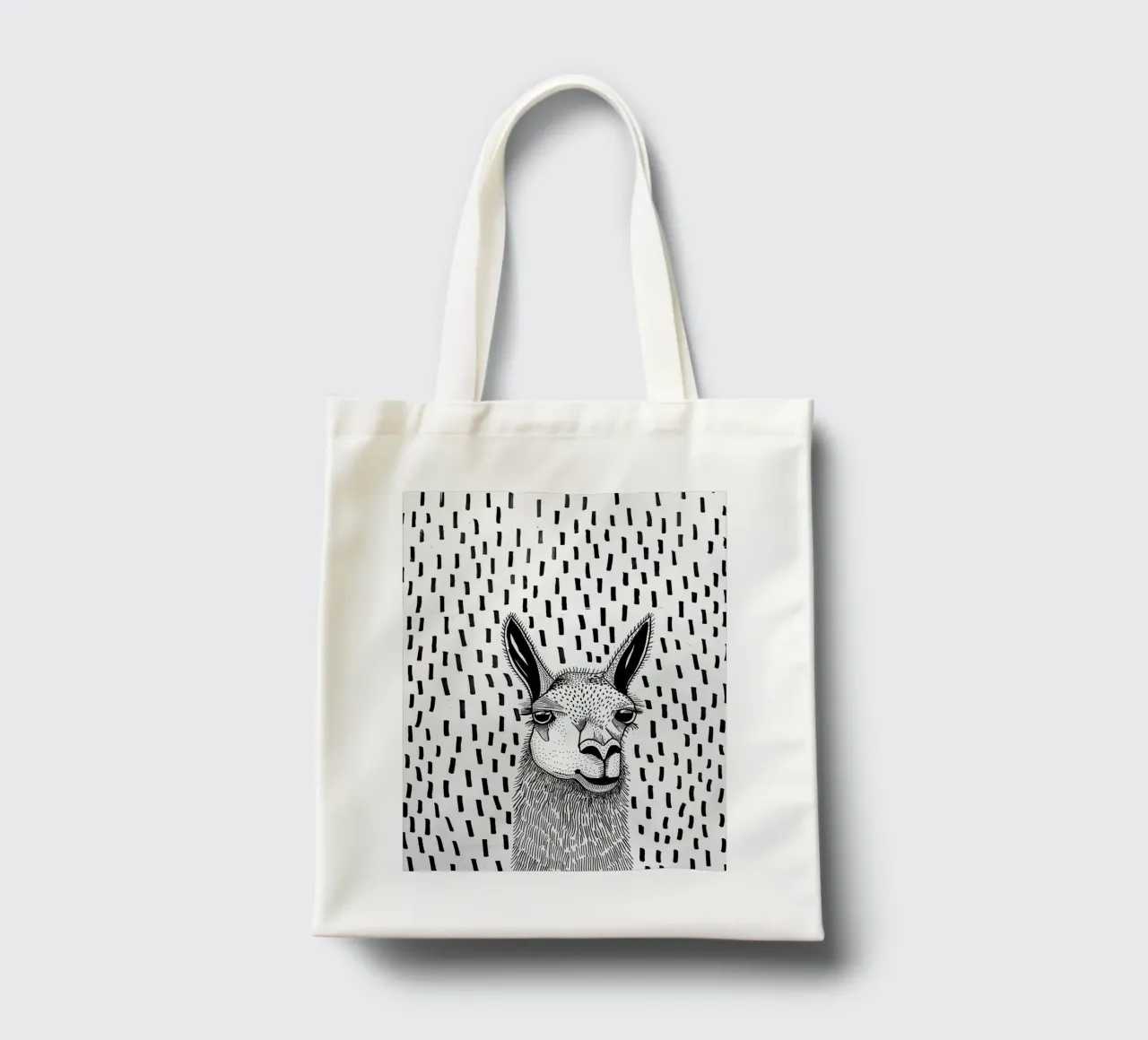 Sketch Lama borsa in juta da Hey Vincent