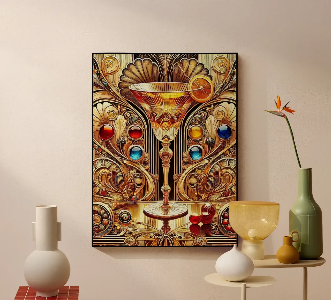 Bicchiere da liquore plexiglass da Art-Nouveau-Dsg