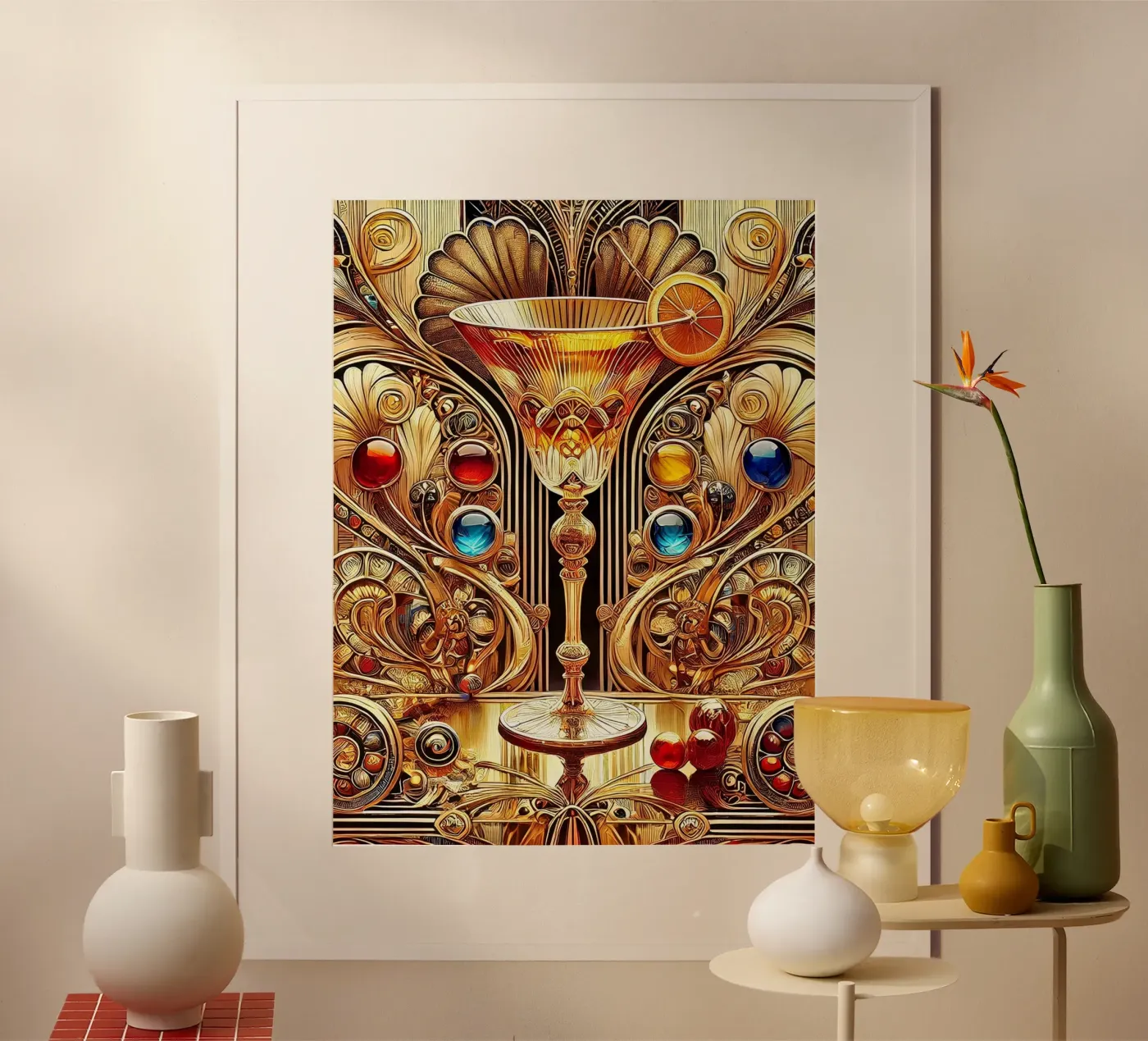 Bicchiere da liquore poster da Art-Nouveau-Dsg