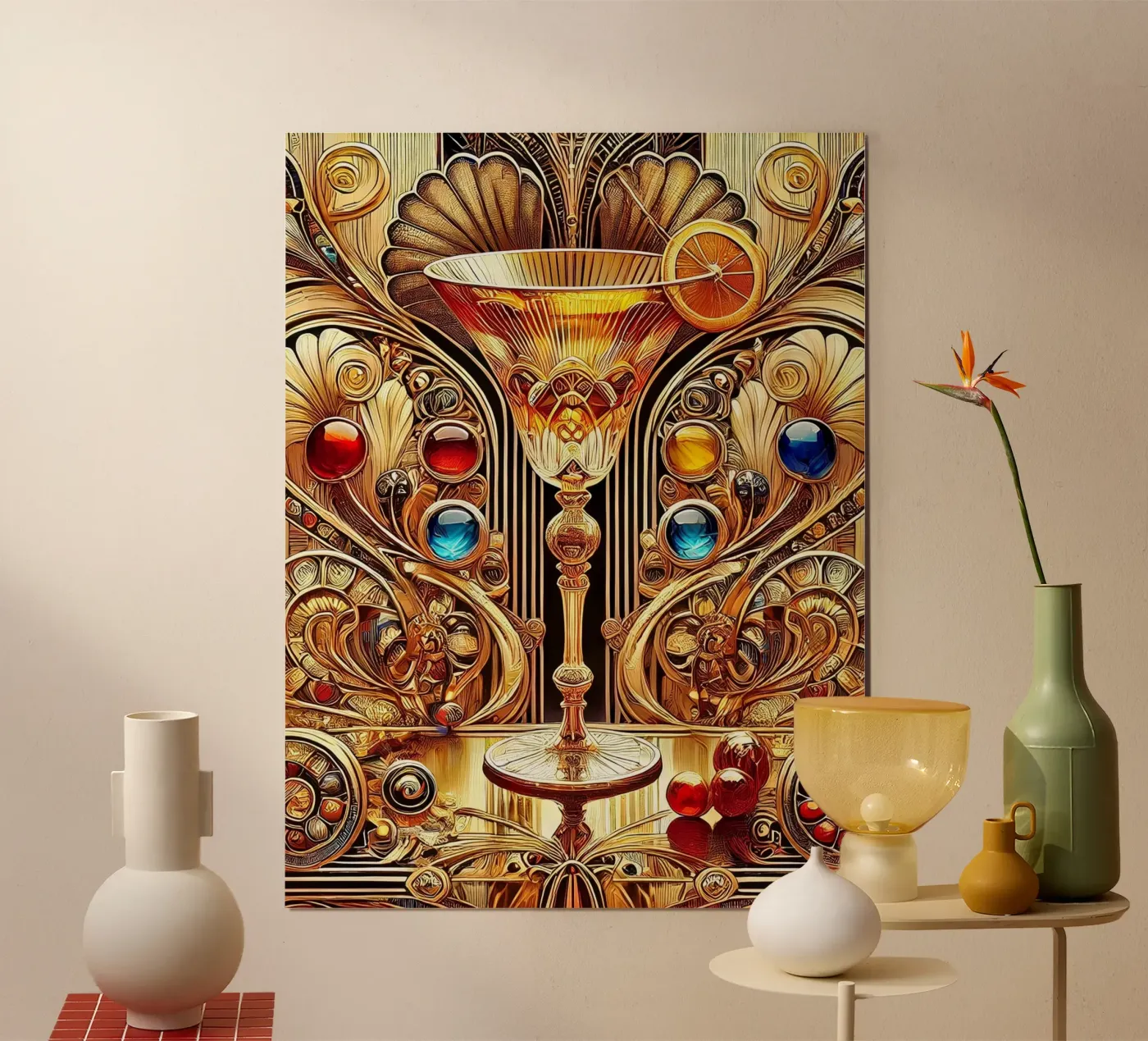 Bicchiere da liquore poster da Art-Nouveau-Dsg