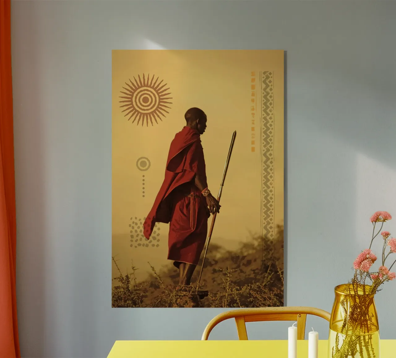 Masai Red Sol plexiglass da ArtColorCreation