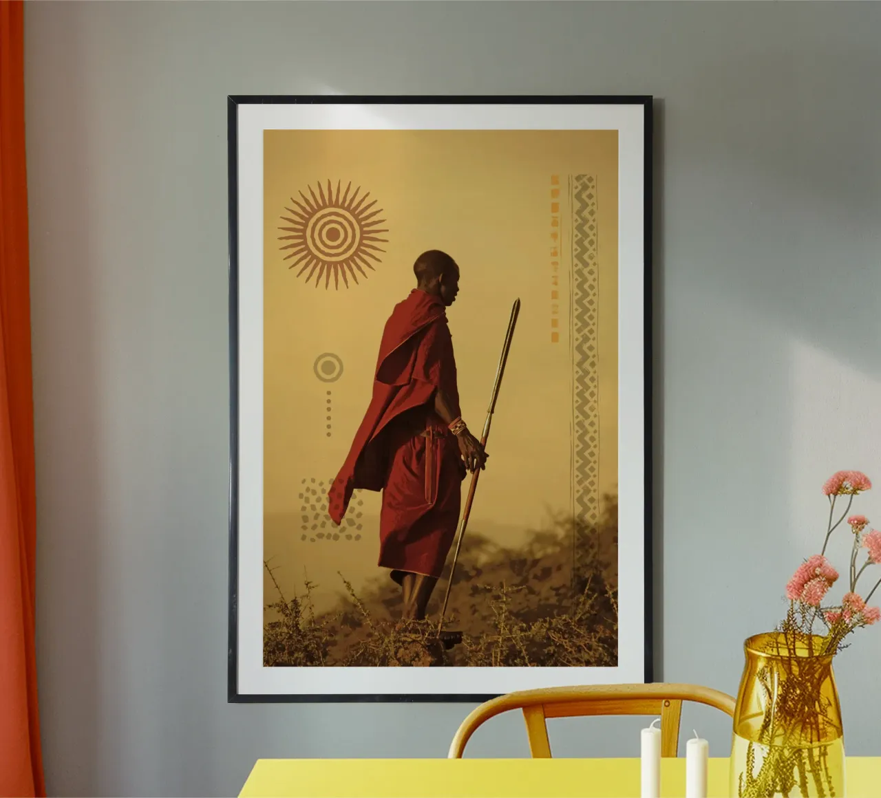 Masai Red Sol carta hahnemühle da ArtColorCreation