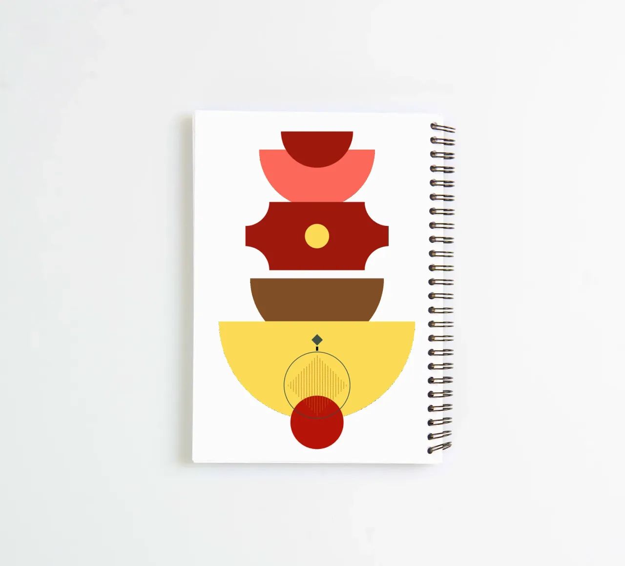 Modern minimalist simple elegant spiral notebook by YSV MINIMALIST