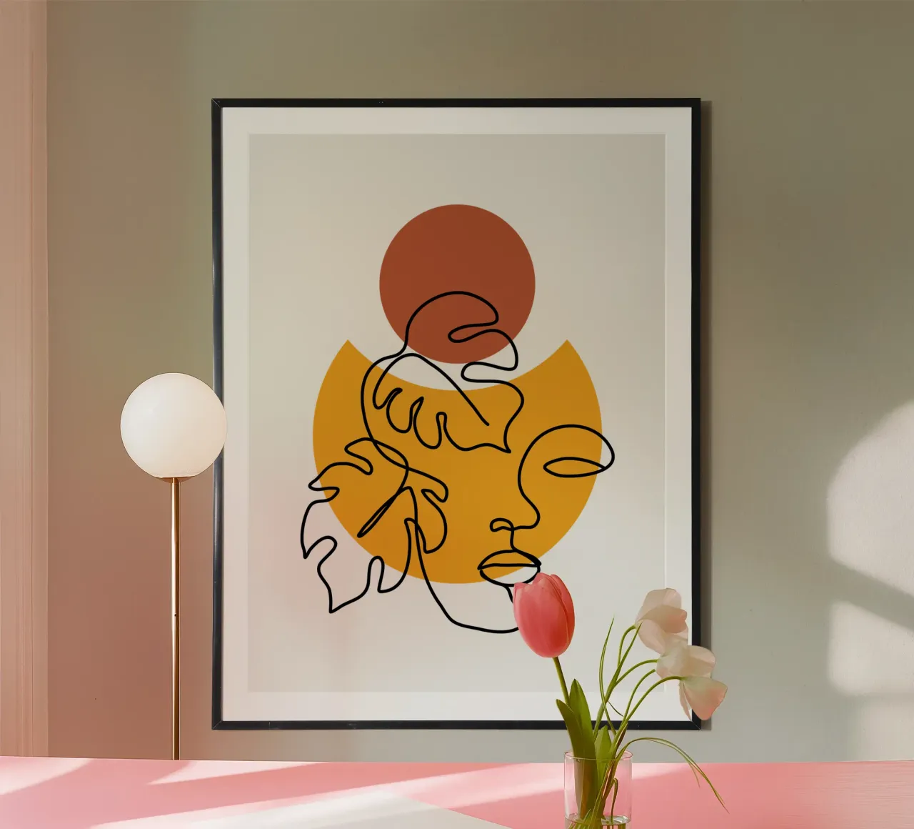 Estetica del viso dalle linee minimaliste poster da YSV MINIMALIST