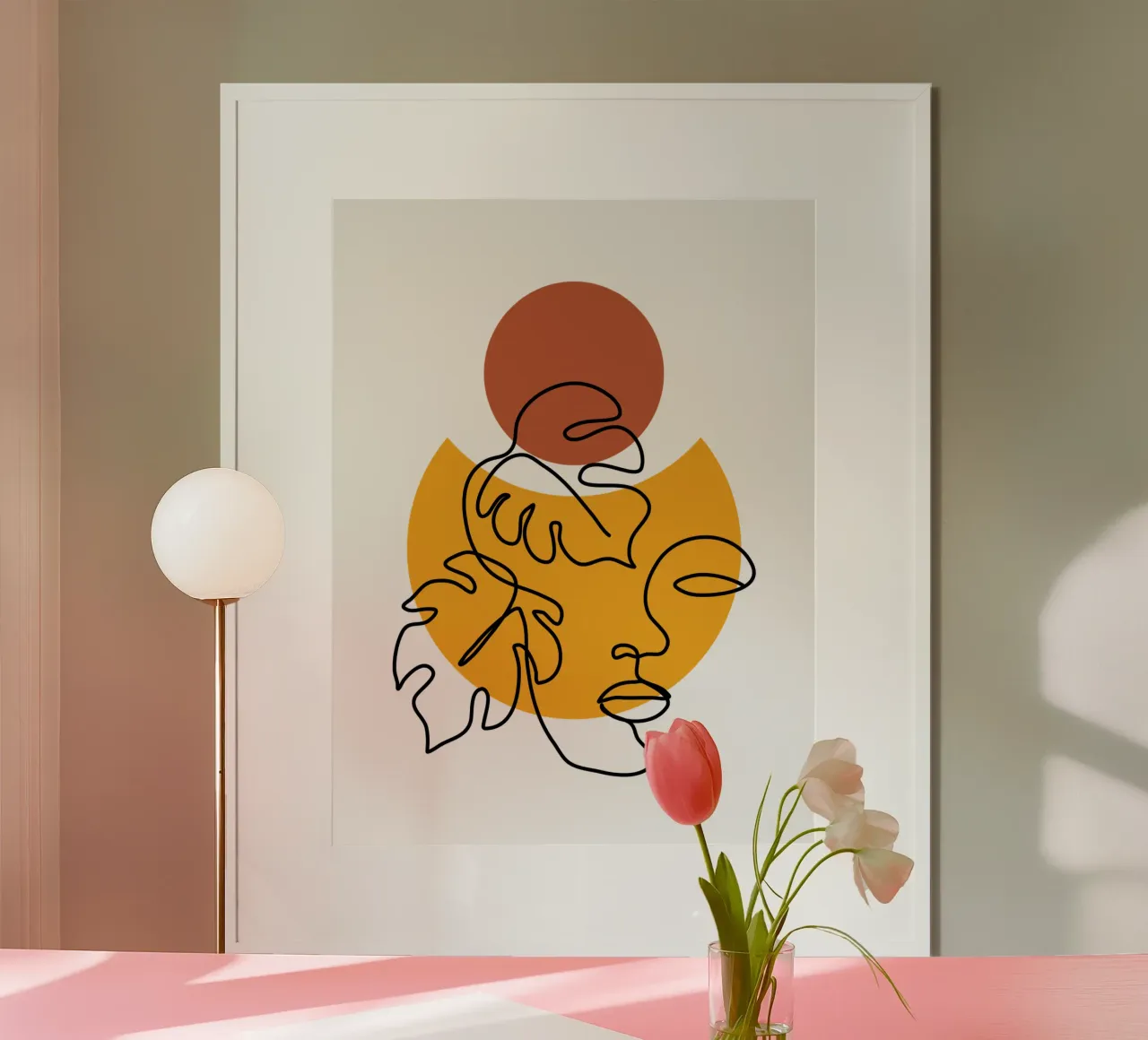 Estetica del viso dalle linee minimaliste poster da YSV MINIMALIST