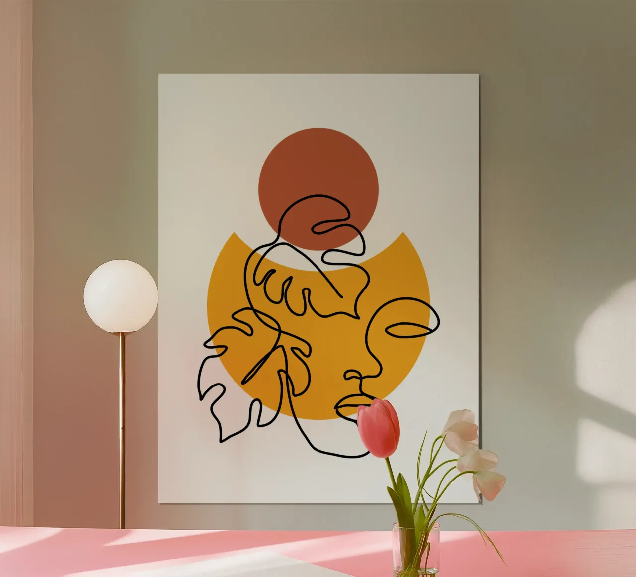Estetica del viso dalle linee minimaliste poster da YSV MINIMALIST