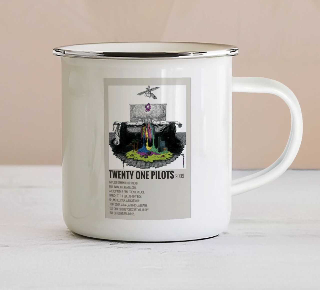 TWENTY ONE PILOTS 2009 tazza in smalto da SoundStudio